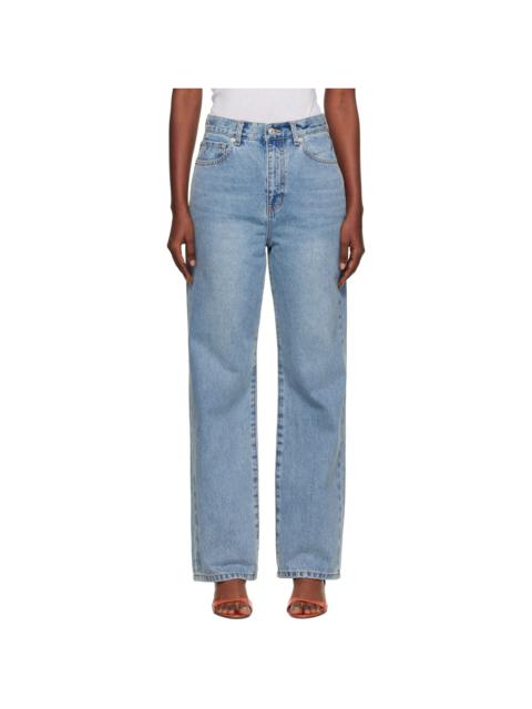 Blue Essential Straight Full Length Jeans