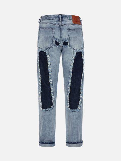 Distressed Daicock Straight Fit Washed Jeans