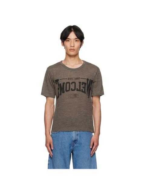 Taupe 'Welcome' T-shirt
