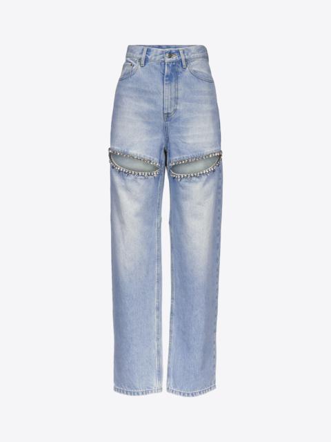 CRYSTAL SLIT JEAN