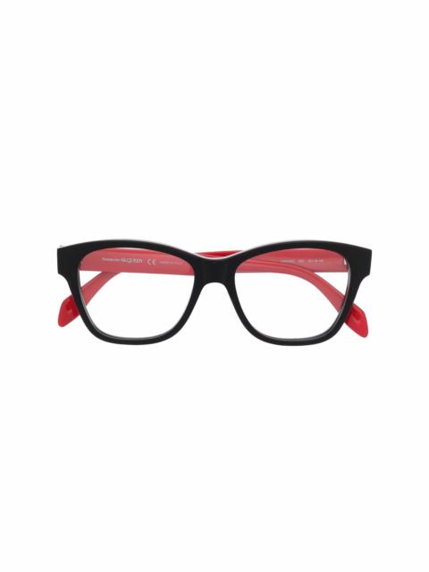 square-frame glasses