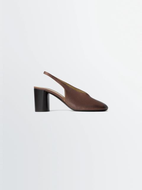 GLOVE SLINGBACK PUMPS 80 MM HEEL IN LEATHER