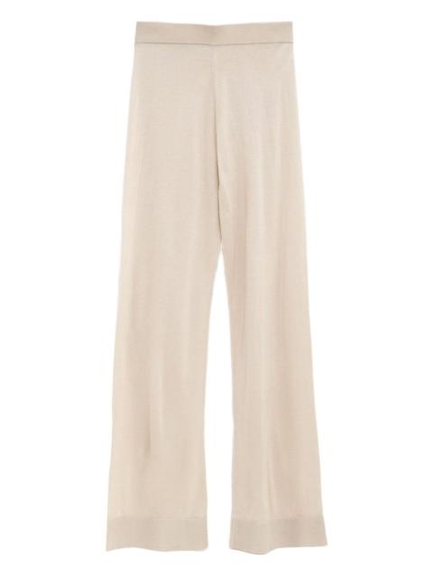 knitted wide-leg trousers