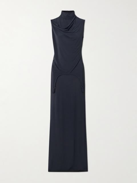 Draped Stretch-jersey Maxi Dress