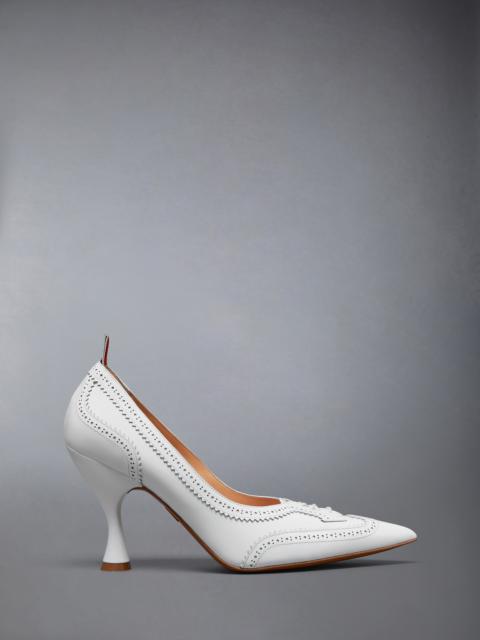 SOFT PATENT LEATHER WINGTIP 90MM CURVED HEEL PUMP