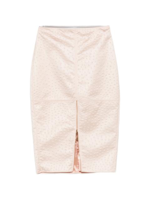 Elisabetta Franchi Embossed Zip Skirt