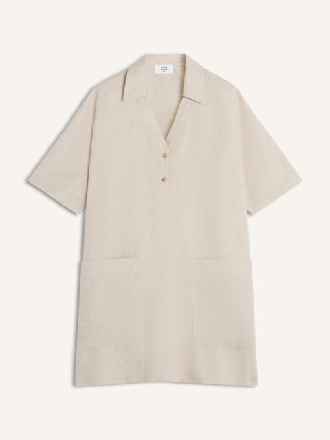 LINEN POLO MINI DRESS