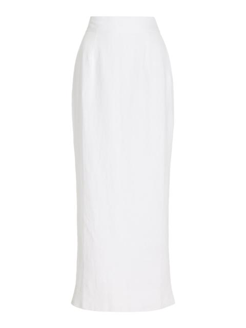 Exclusive Emma Linen Maxi Skirt ivory