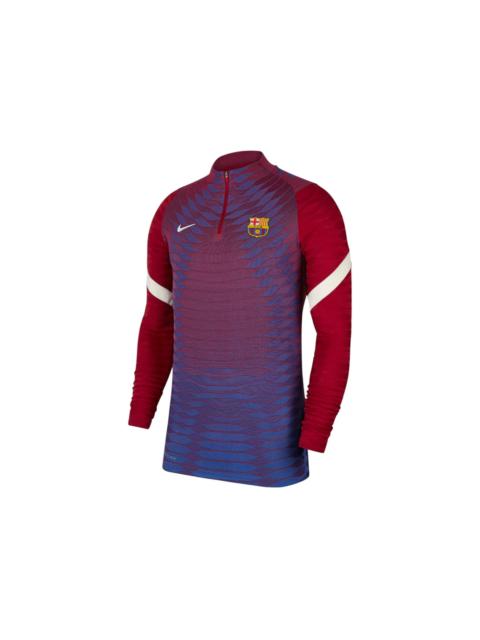 Nike Barcelona 2021/22 Training Elite Drill L/S Soccer Jersey Red/Blue