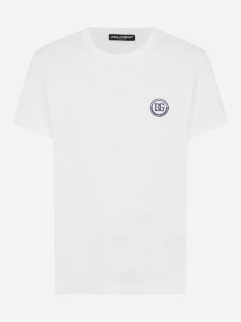 Short-sleeved T-shirt with DG embroidery