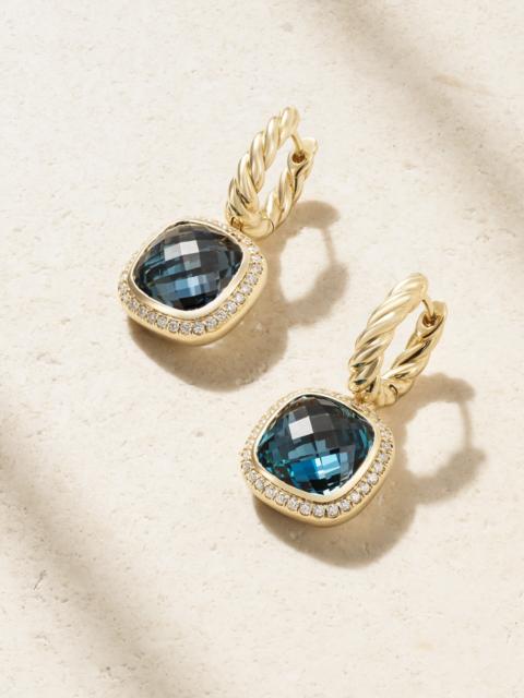 Albion 18-karat Gold, Topaz And Diamond Earrings