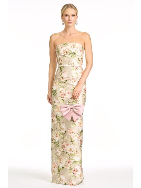 SOPHIA GOWN - PEWTER CAMELLIA