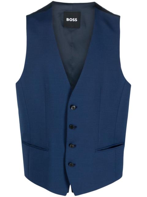 single-breasted buttoned waistcoat