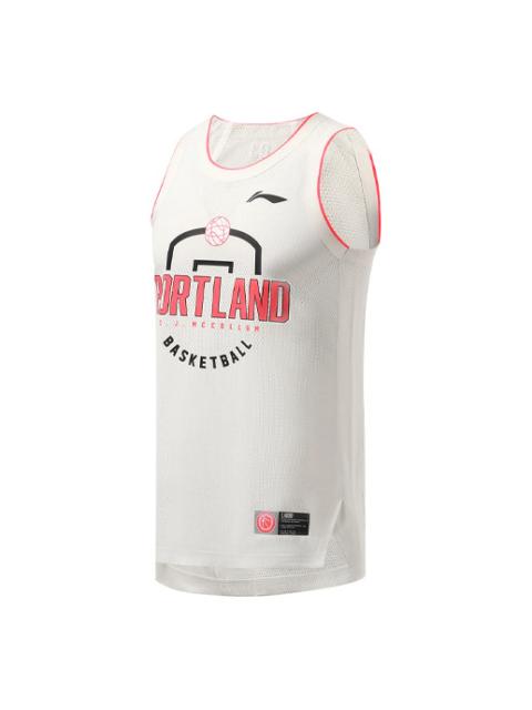 Li-Ning Athletics Sport Portland Jersey 'White Pink' AAYR241-1