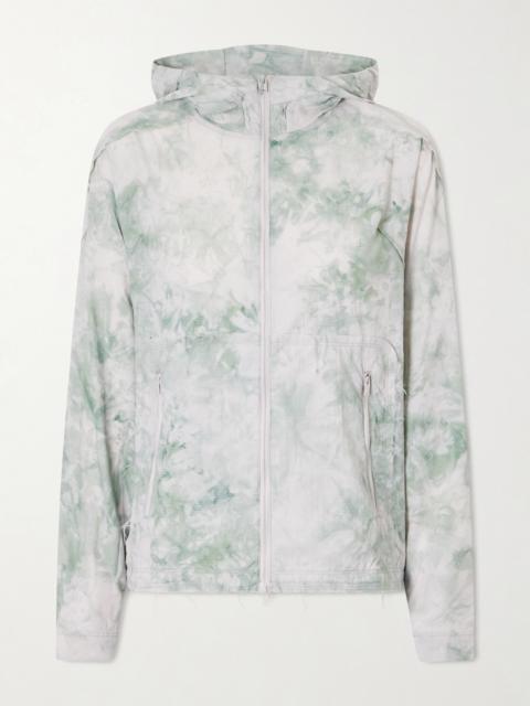 + Y-3 Printed Frayed Lightweight Hooded Jacket