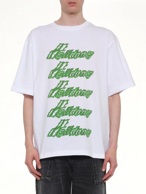 Multi-Logo T-Shirt in White/Green