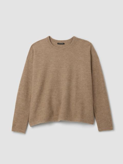 Fine Felted Wool Crew Neck Top in Regenerative Wool