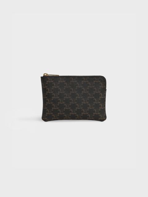 Coin And Card Pouch in Triomphe Canvas