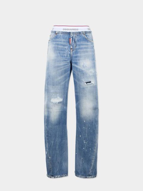LIGHT UNDLE LOOSE TWST JEANS