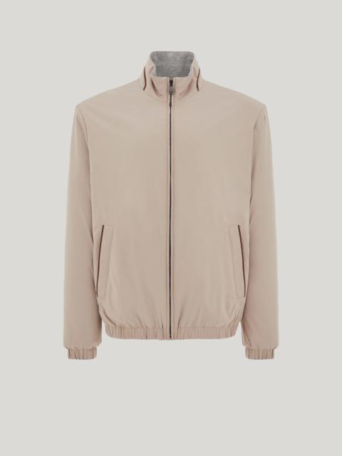 CANALI NUVOLA DUNE REVERSIBLE BLOUSON JACKET IN TECHNICAL FABRIC AND JERSEY