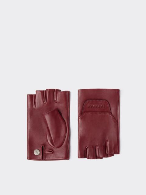 Fingerless leather gloves