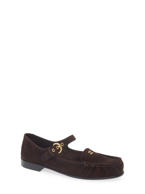 Miu Miu Mary Jane Loafer in Moro Suede at Nordstrom