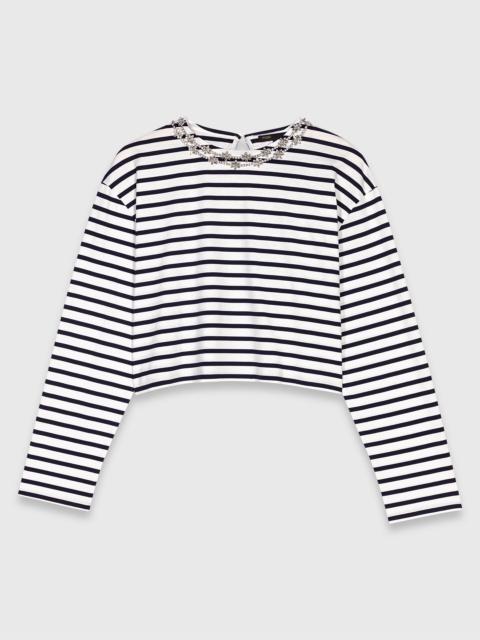 Striped long-sleeved T-shirt