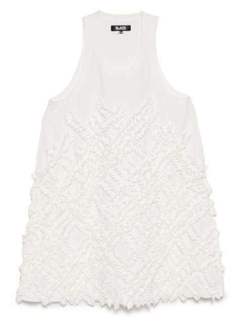 textured sleeveless dress