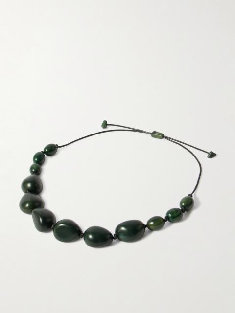 The Statement Tagua And Leather Necklace