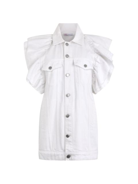 ruffled-sleeve gilet