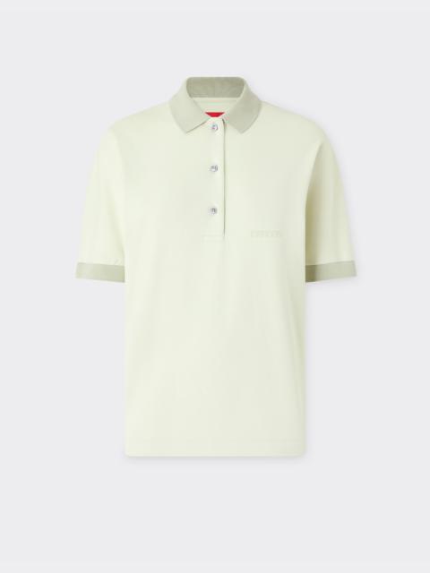 Cotton interlock polo shirt