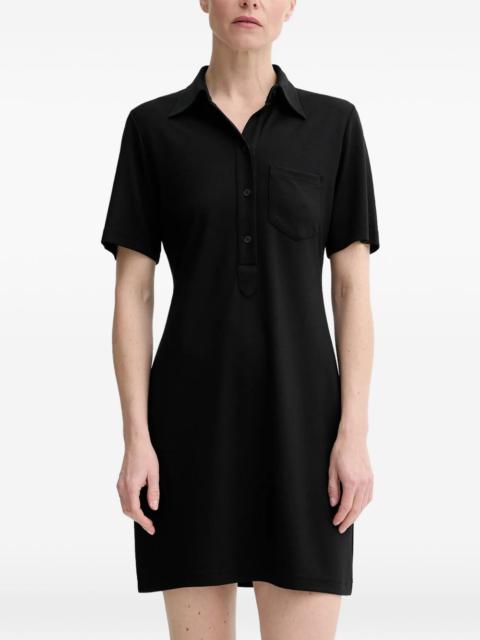 polo-collar mini dress