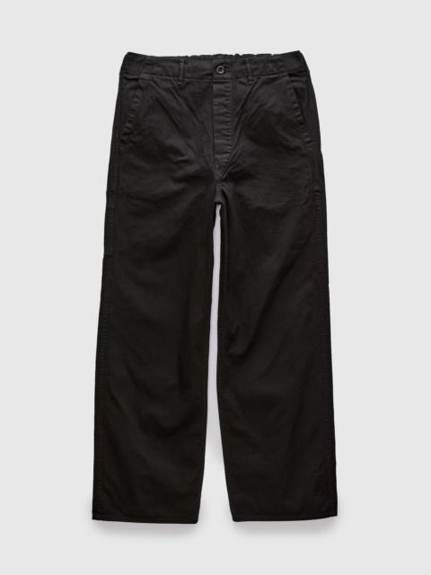 Wide Fit French Work Pants in Black