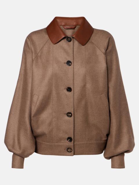 Kiefer cashmere and silk bomber jacket