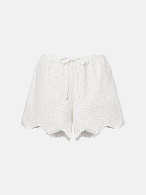 Cruse broderie anglaise cotton shorts