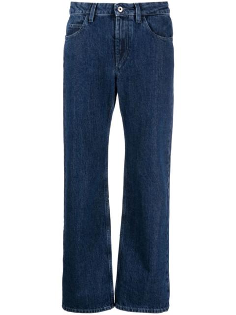 low-rise cropped straight-leg jeans
