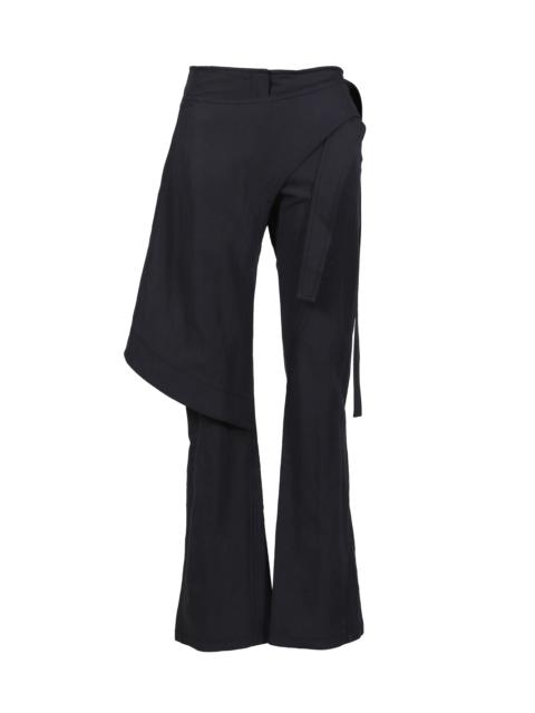 WRAP PANTS W/ MACRAME BELT / BLK