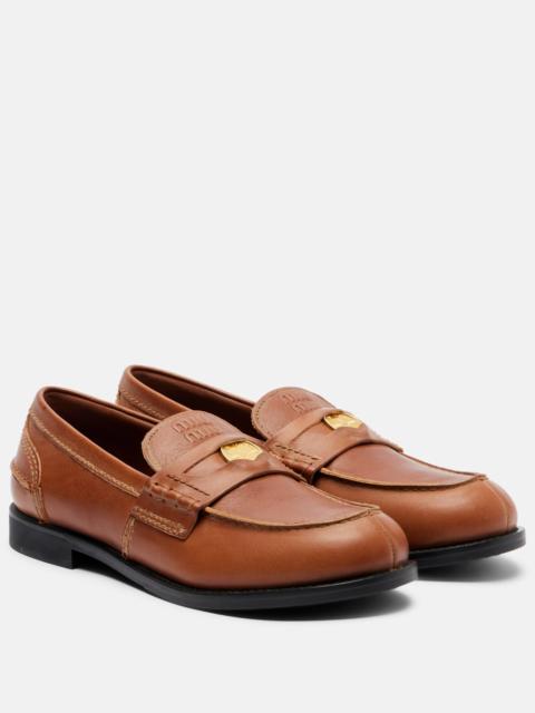Leather penny loafers