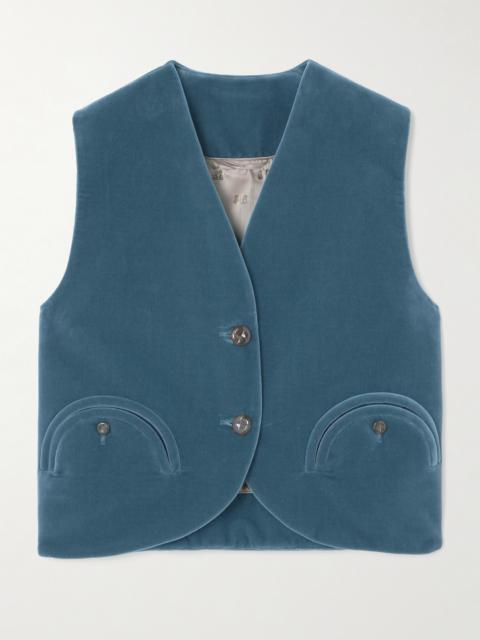Jealousy Gliss Cotton-velvet Vest
