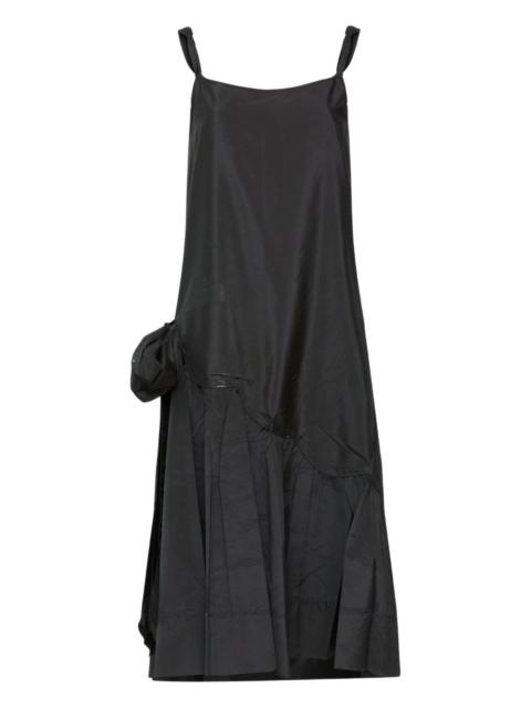 bow-detail strap midi dress