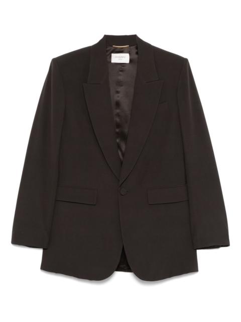 silk single-breasted blazer