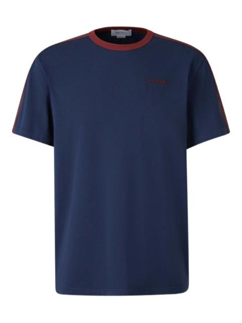 ribbed-trim graphic-print T-shirt