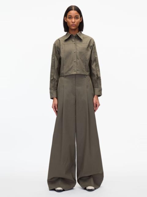 Cropped Convertible Shirt Jacket