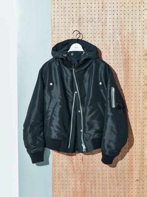 Nylon Twill x Grosgrain Blouson