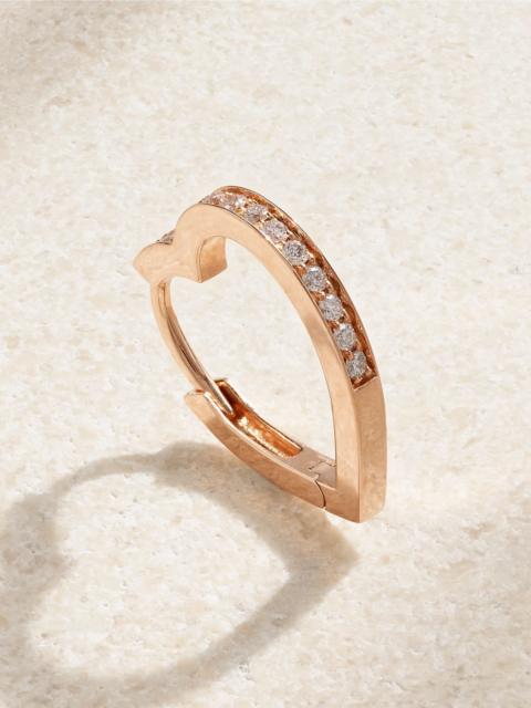Antifer Heart small 18-karat rose gold diamond single earring Gold