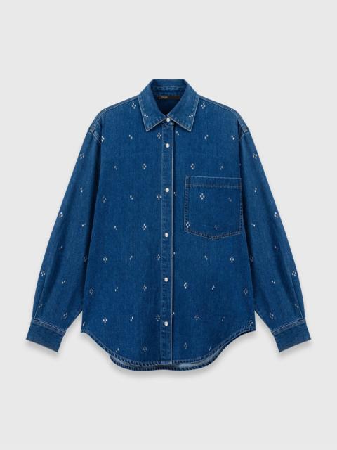 Rhinestone denim shirt