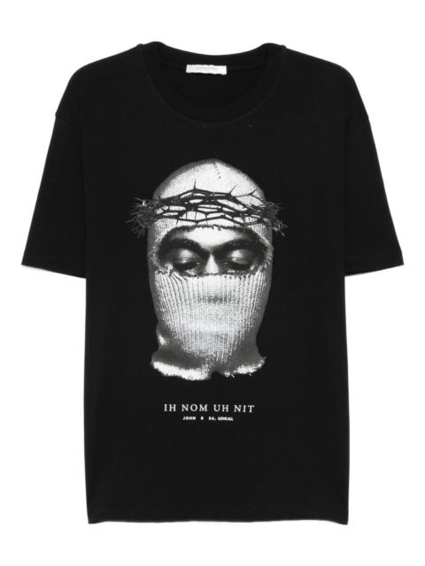 mask-print T-shirt