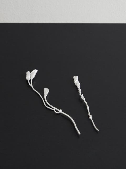 Set Of Two Silver-plated Flower Ornaments