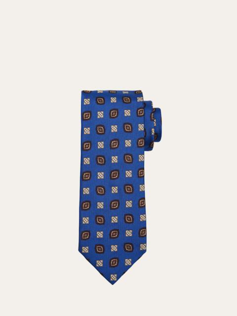 Men's Medallion Jacquard Silk Tie