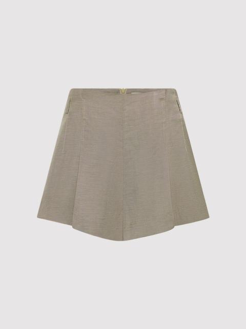 Melange Paperbag Waist Shorts - Rye